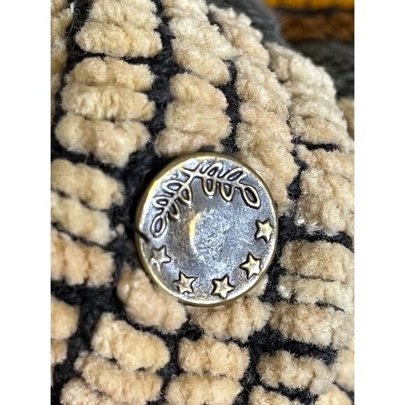 Jane Ashley Western Tapestry Vest 2X Brown Striped Denim Southwest Vintage 80s - Picture 7 of 13